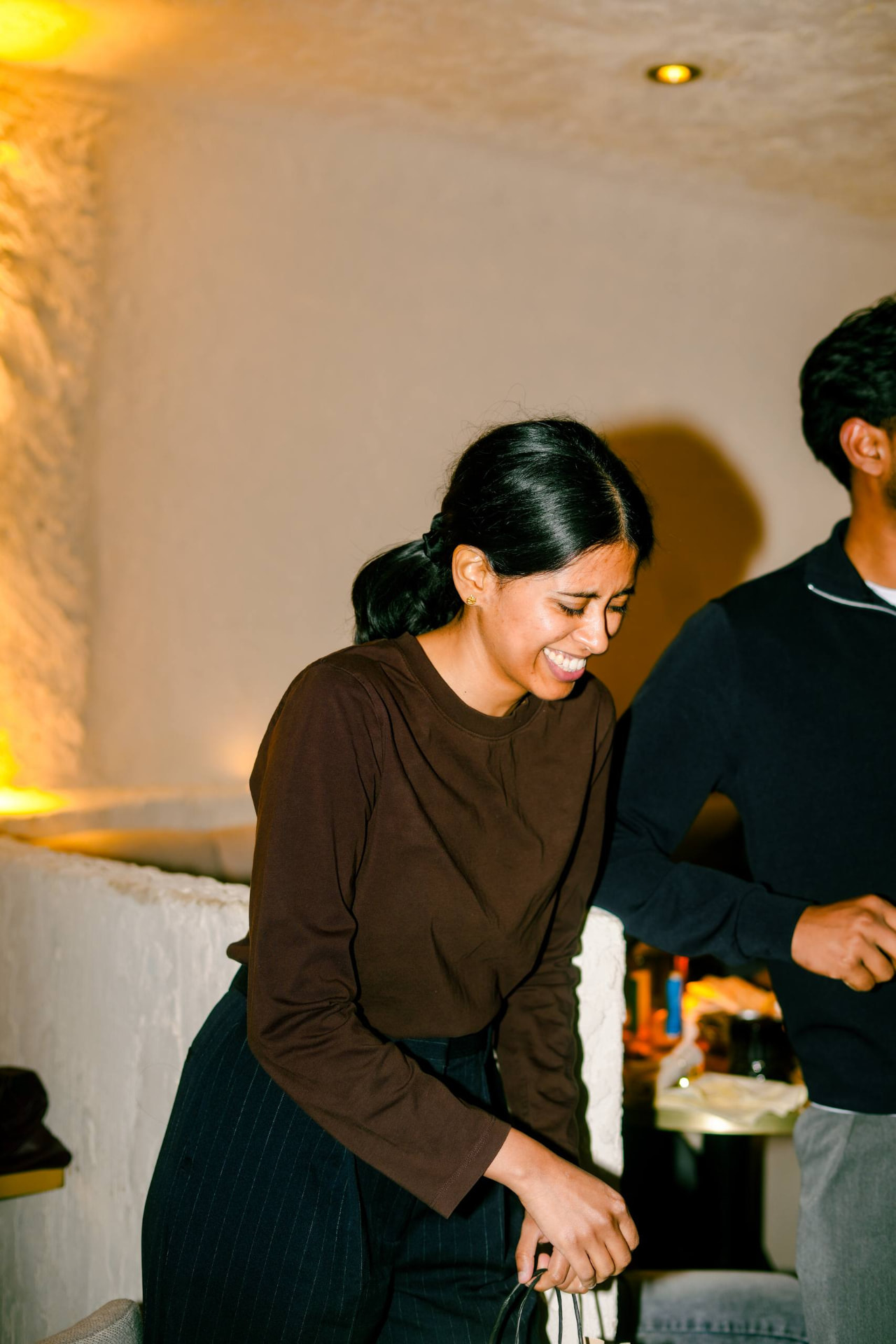 A member listening during a meetup discussion